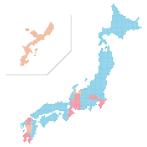 日本地図の画像